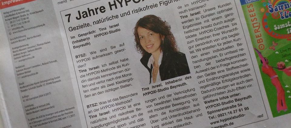 7 Jahre HYPOXI in Bayreuth
